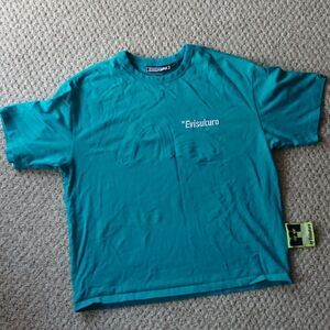 Evisu Evisukuro T shirt in celadon blue size L